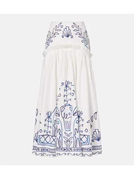 Fusta maxi Alemais cu imagine alb
