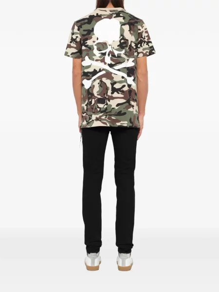 Tricou Mastermind Japan cu imagine cu model camuflaj verde