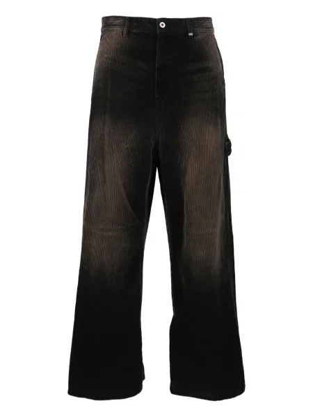 Pantaloni We11done de catifea cord negru