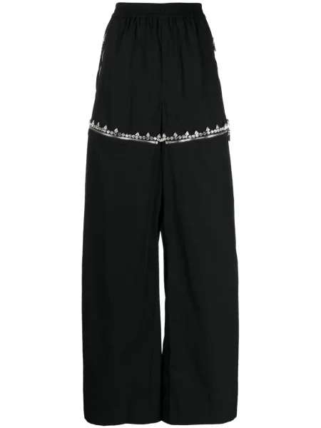 Pantaloni Area de cristal negru
