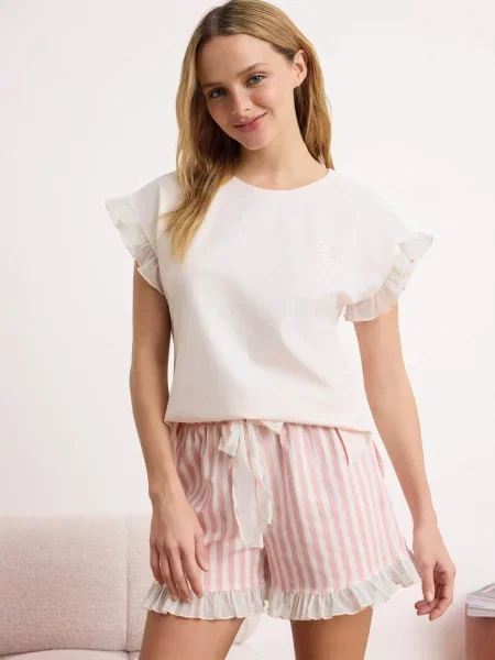 Trendyol Pantaloni scurți deschis / roz bej
