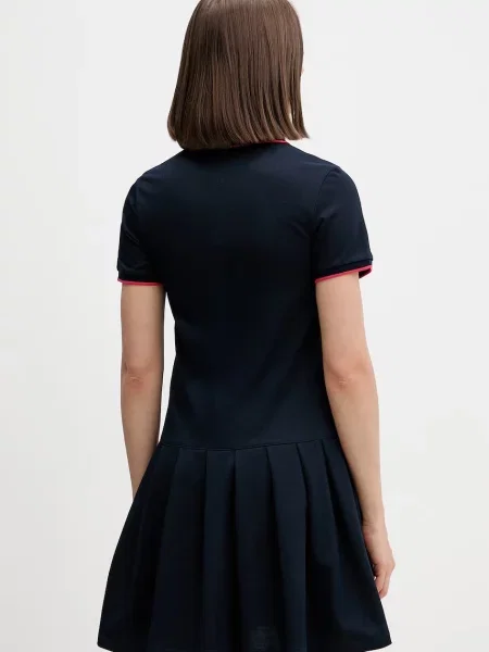 Tommy Jeans sukienka letnia z bawełną granatowa