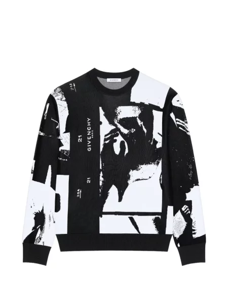 Pulover Givenchy din jacard negru