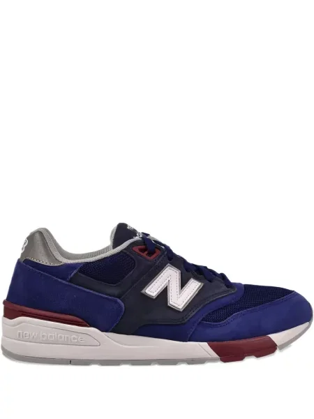 Papuci New Balance din piele de căprioară negru