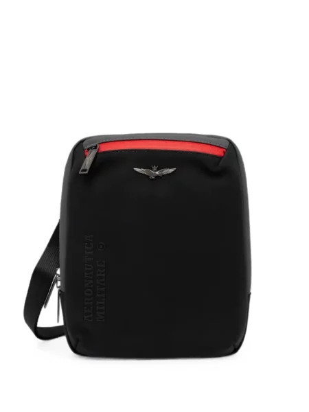 Geantă crossbody Aeronautica Militare cu autograf negru