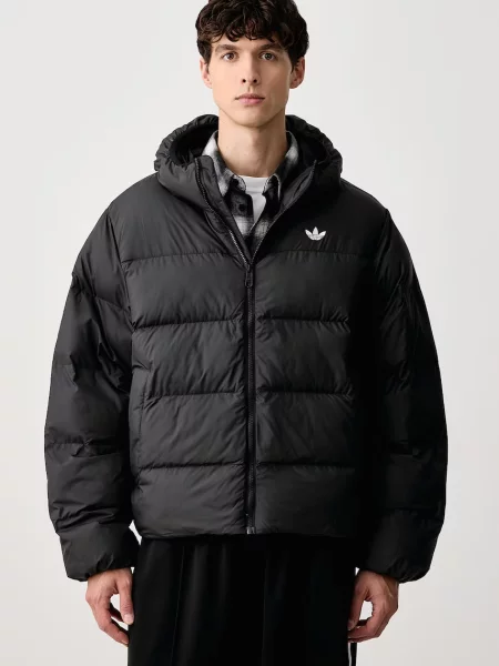 Adidas Originals jachetă scurtă pentru bărbați Hooded Regen negru