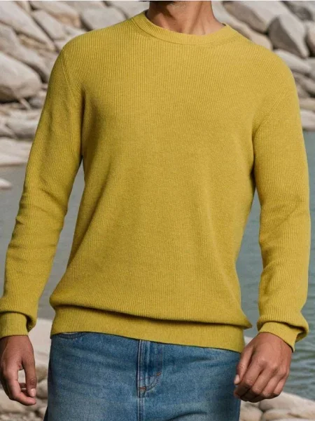 Sinsay sweter basic żółty