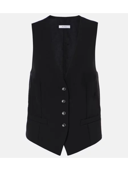 Kamizelka Max Mara z dżerseju czarna