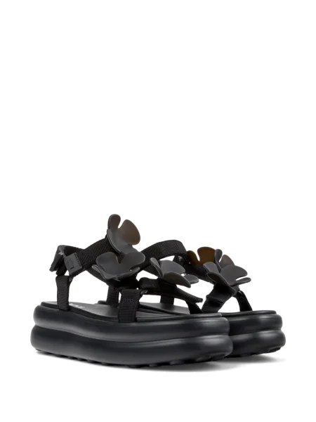 Sandale Camper cu model floral cu bretele negru
