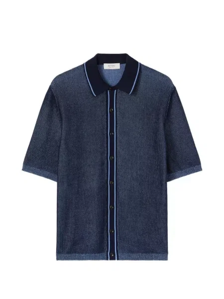 Tricou polo Retori tricotate albastru