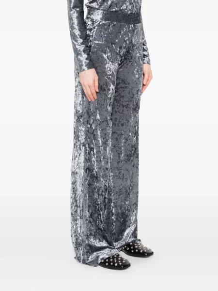 Pantaloni Forte_forte de catifea albastru