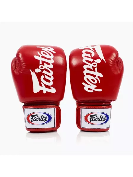 Rękawice bokserskie Fairtex Deluxe Tight-Fit red czerwone