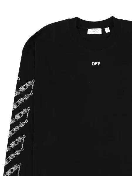 Tricou Off-white lung alb
