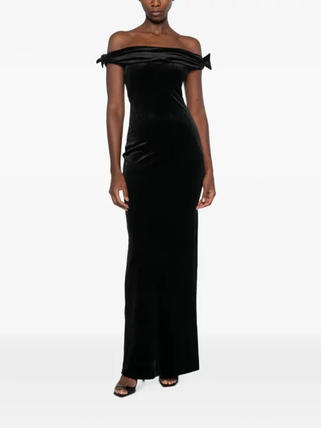 Rochie maxi Twenty Fourhaitch cu funde negru