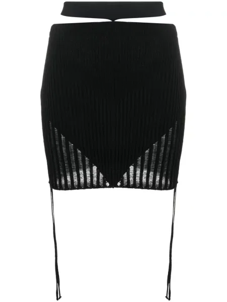 Fustă Andreadamo tricotate negru