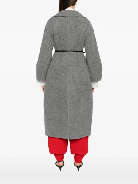 Palton Jil Sander de lână gri