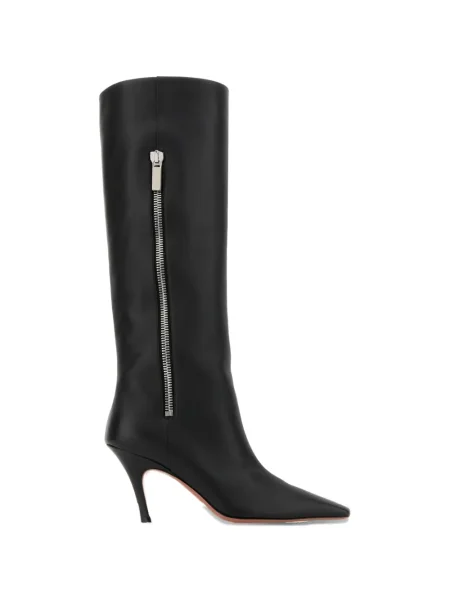 Botine Amina Muaddi din piele negru