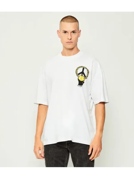 All Saints Tricou SCREWED | Oversize fit alb