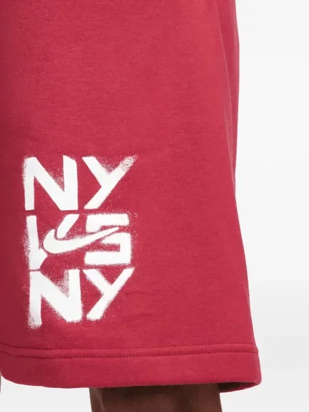 Pantaloni scurți Nike tricotate alergare cu broderie gri