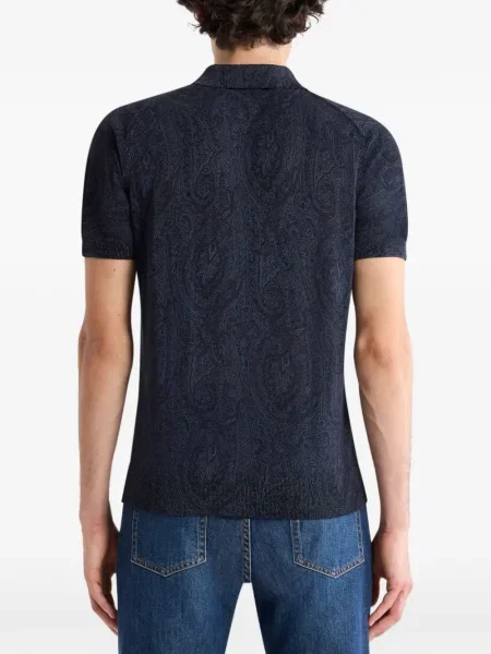Polo Etro cu model floral albastru