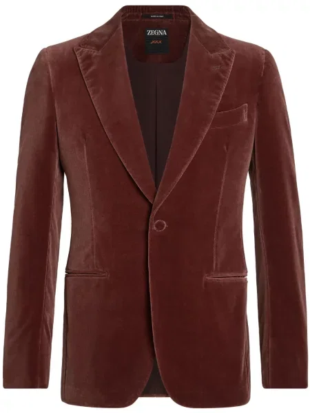 Sacou Zegna de catifea roșu