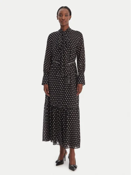 MICHAEL Michael Kors Rochie tip cămașă Negru A-Line Fit alb
