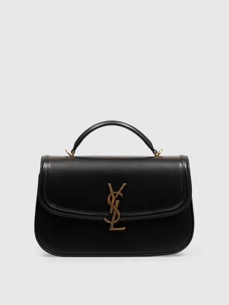 Шкіряна сумка-седл SOLFERINO Saint Laurent чорна