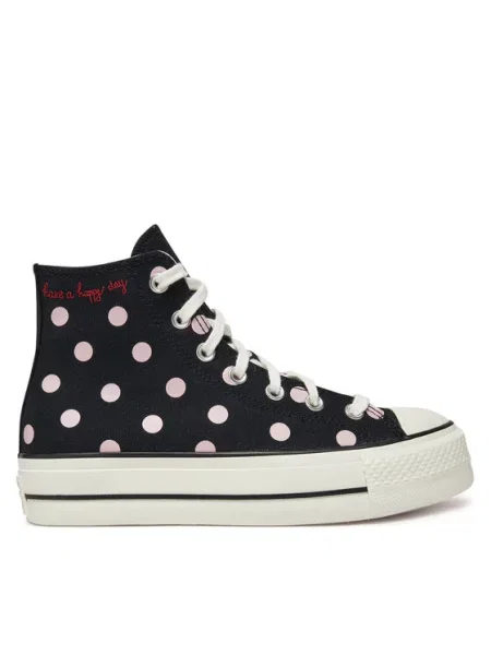 Converse Plátěnky Chuck Taylor All Star Lift Platform Polka Dots Černá bílé