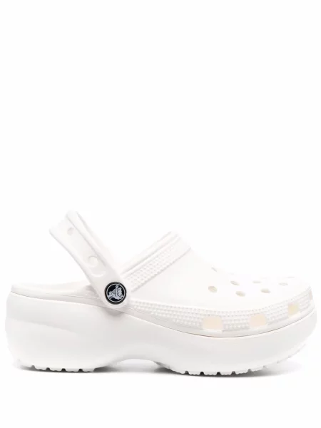 Sandale Crocs cu platformă alb