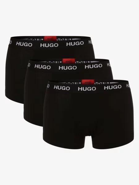 HUGO Obcisłe bokserki pakowane po 3 szt. Mężczyźni M czarny