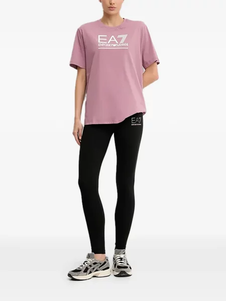 Γραφικό μπλουζάκι Ea7 Emporio Armani με σχέδιο ροζ
