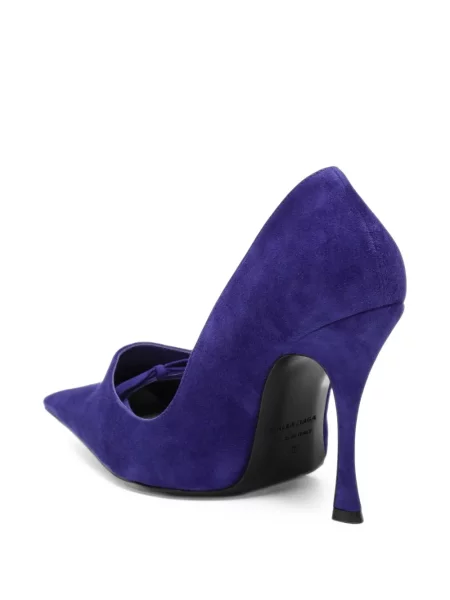 Pantofi cu toc Balenciaga cu funde violet