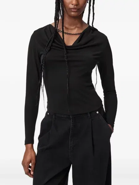 Lung top Allsaints negru