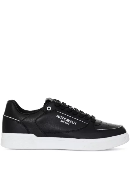 Sneakerși Just Cavalli cu imagine negru