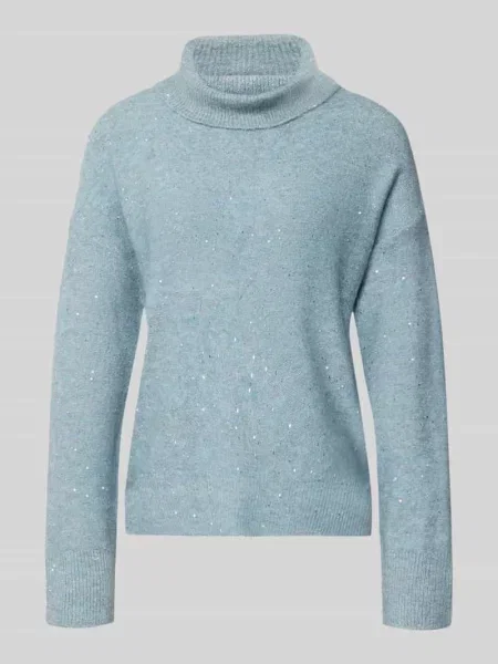 Golf o kroju oversized z cekinowym obszyciem model ‘ARIZONA LS SEQUINS’ Only