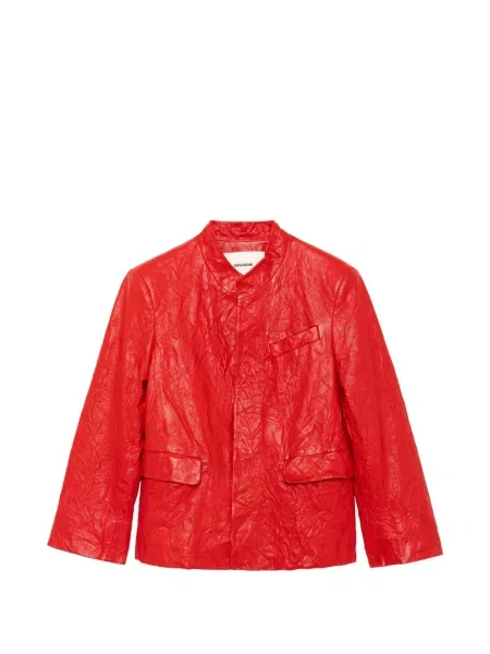 Sacou Zadig&voltaire din piele roșu