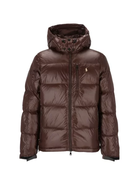 Geacă Polo Ralph Lauren cu glugă maro