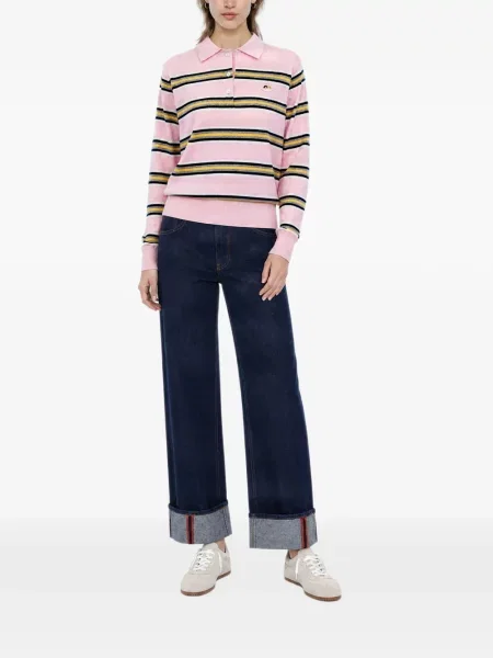 Ριγέ μακρύς polo Fiorucci ροζ