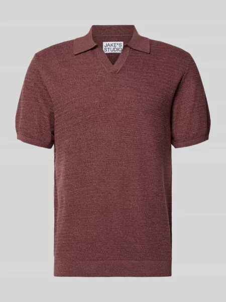 Koszulka polo w dzianinowym wyglądzie krój regular fit Jake*s Studio Men