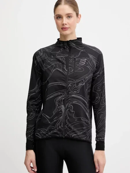 Jakna za vadbo Compressport Hurricane Windproof črna