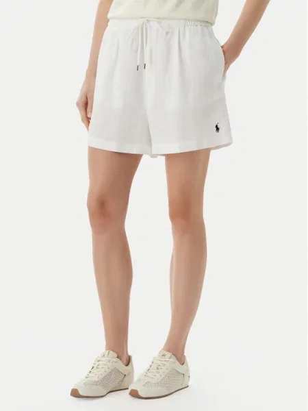 Polo Ralph Lauren Medžiaginiai šortai balta