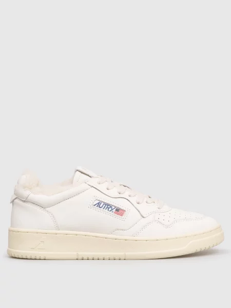 Шкіряні кросівки Medalist Low на хутрі Autry білі