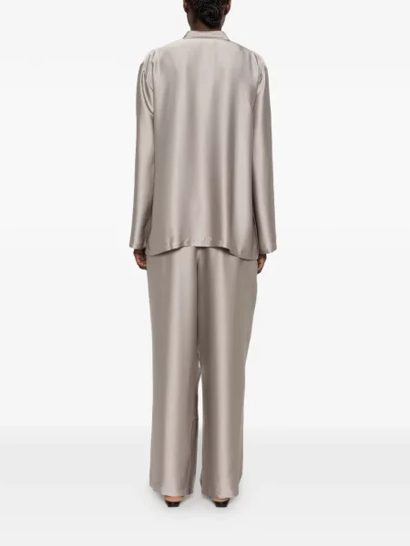 Gulerat pijamale Silkylicious gri