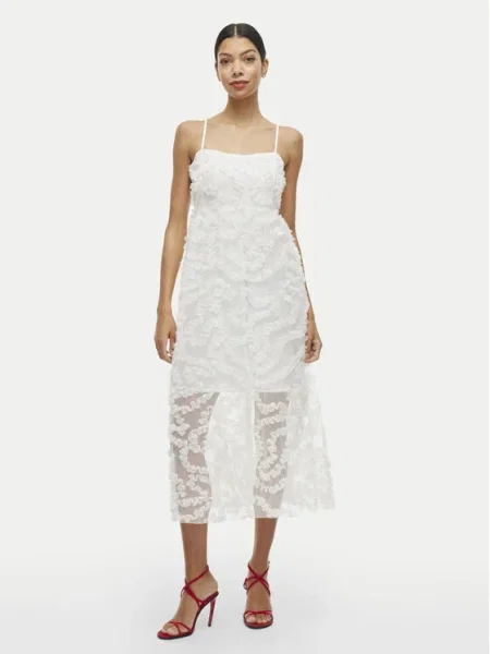 Vila Rochie cocktail Leonora alb