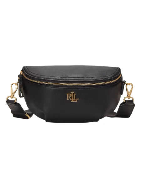 Lauren Ralph Lauren torebka skórzana czarny