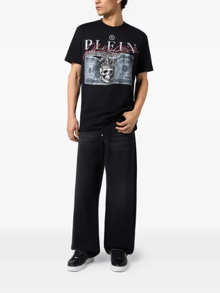 Tricou Philipp Plein cu imagine negru