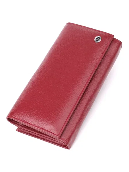 Кожаный кошелек St Leather Accessories бордовый