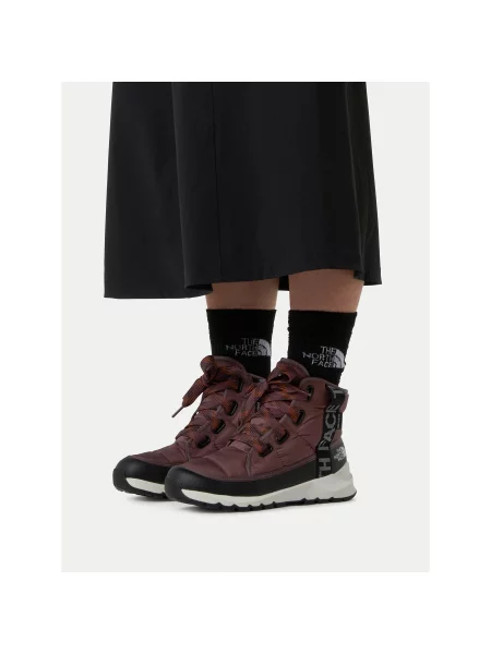 Μπότες Χιονιού The North Face Thermoball Lace Up Luxe Wp καφέ