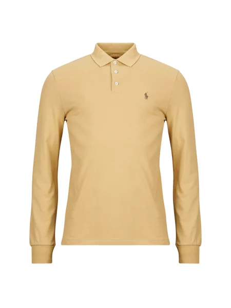 Tricou polo Polo Ralph Lauren plasă bej