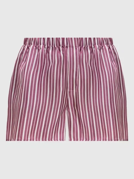 Шорти Franca із шовку в смужку Asceno рожеві